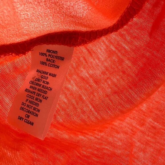 Loft Outlet Size Small Tank Coral Pink Ruffled Sleeveless Blouse Workwear Casual - Picture 4 of 4